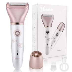 Barbeador elétrico RenFox 2 em 1 para mulheres úmidas e secas, recarregável