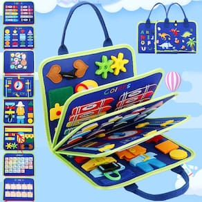 Brinquedo Busy Board Montessori para crianças de 1 a 4 anos