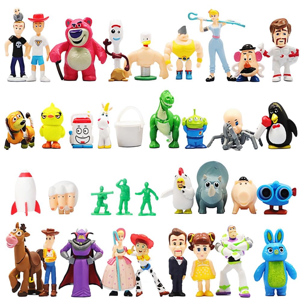 Conjunto de bonecos de ação ZCXGMYYS Woody Buzz Jessie 36 unidades de PVC