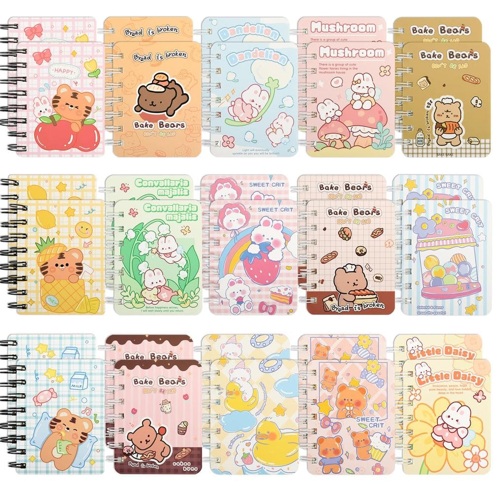 Mini notebooks Ulema Portable Edição de Bolso, 30 pacotes, regidos pela faculdade
