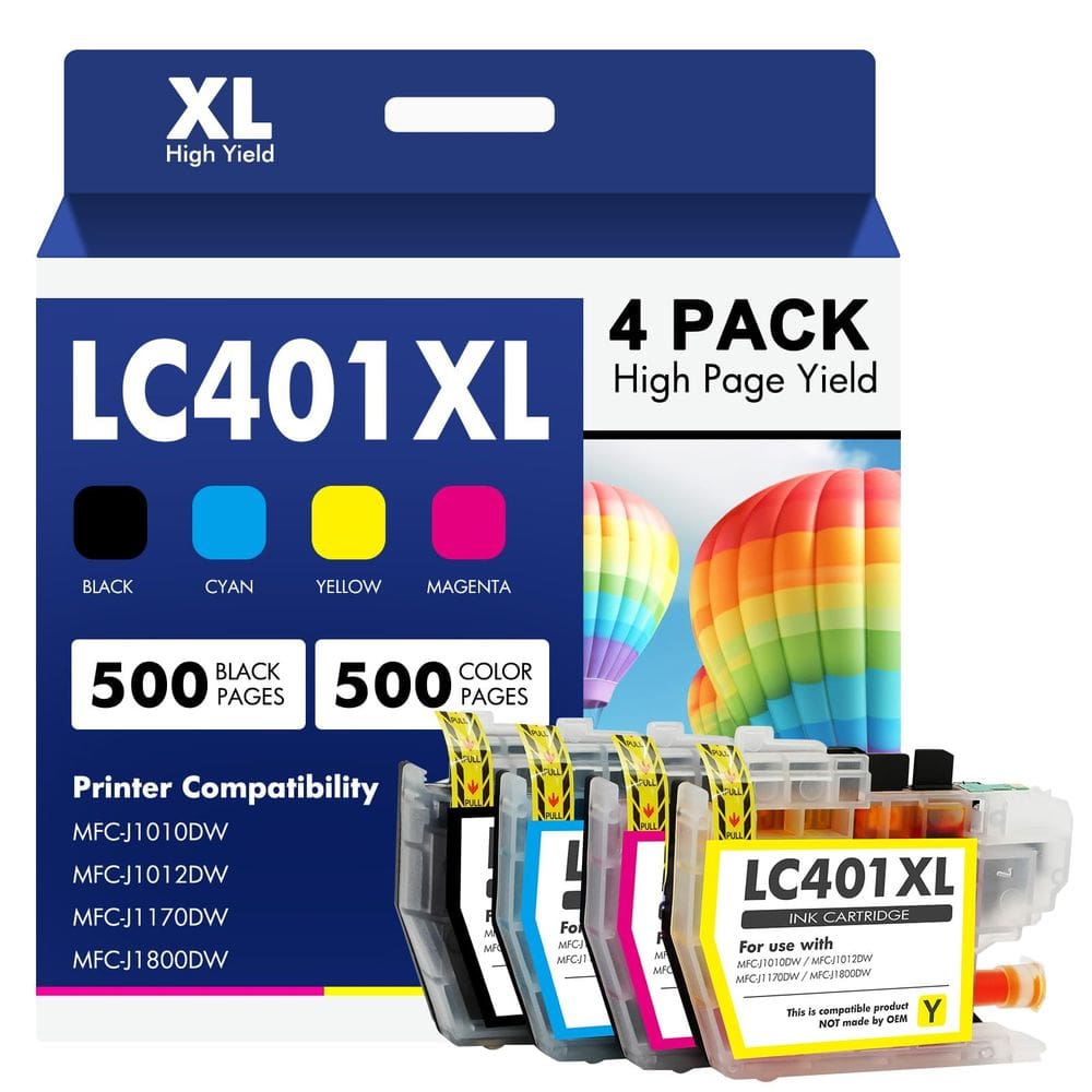 Cartuchos de tinta ISPRINTIME LC401 LC401XL para Brother MFC-J1010DW