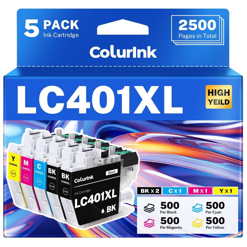 Cartuchos de tinta ColorInk LC401XL LC401 para Brother MFC-J1010DW