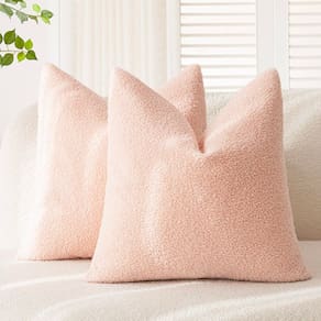 Capas de almofada decorativas Findtower Curly Faux Fur x2