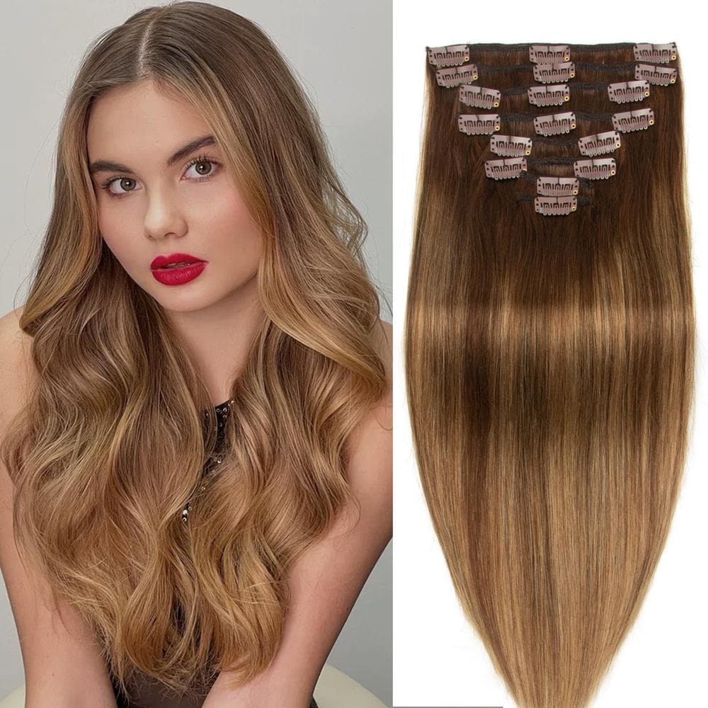 Extensões de cabelo Clip-in Doupor 100% Remy Human Hair 100g