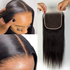 Fecho de cabelo Topnormantic Real HD Lace 12A Virgin Hair 14"
