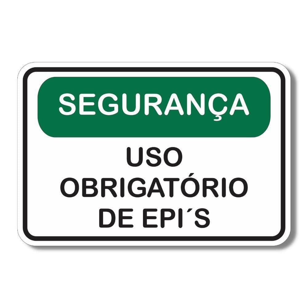 Placa De Sinalização Segurança Uso Obrigatório Epis 20x30 Cm
