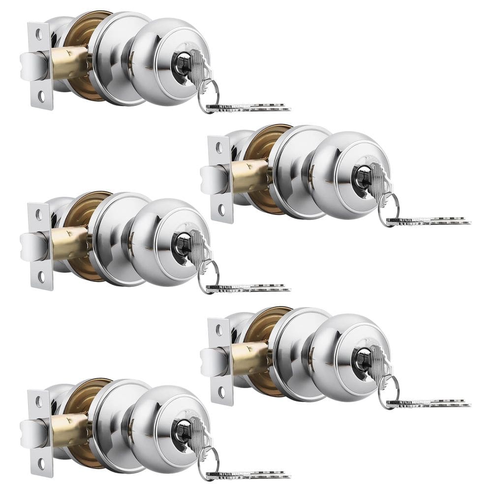 Fechaduras de porta Probrico Keyed Alike, maçanetas de entrada frontal, pacote com 5