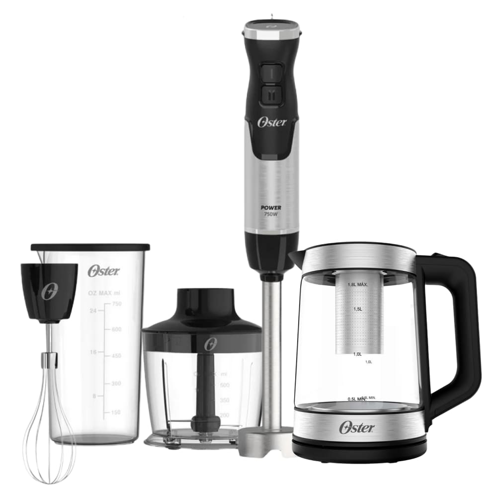 Kit Mixer Power 3 em 1 e Chaleira Tea com Infusor 1,8L Oster