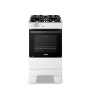 Fogão 4 Bocas Esmaltec Ideal Top Glass Limpa Fácil Branco Bivolt - T4VAB