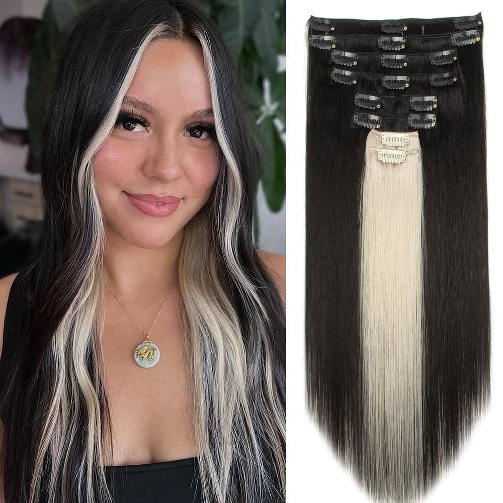 Clipe de cabelo em extensões Doupor 100% Brazilian Remy Human Hair