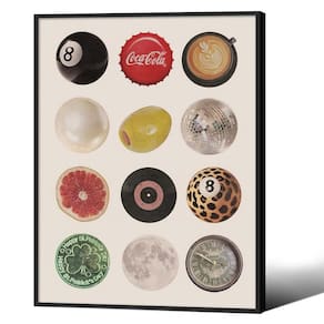 Pôster de arte de parede em tela Vintage Lucky 8 Ball Retro 30x40cm