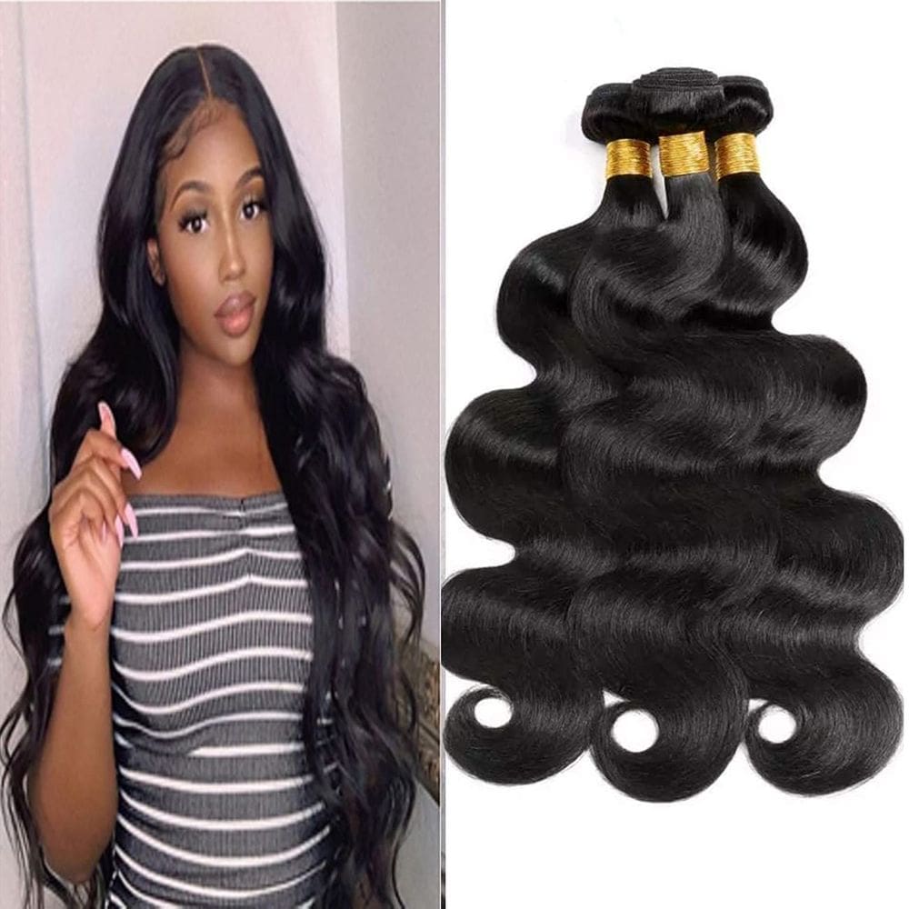 Hair Weave Gzorouzr Body Wave 100% Brazilian Remy, 3 pacotes