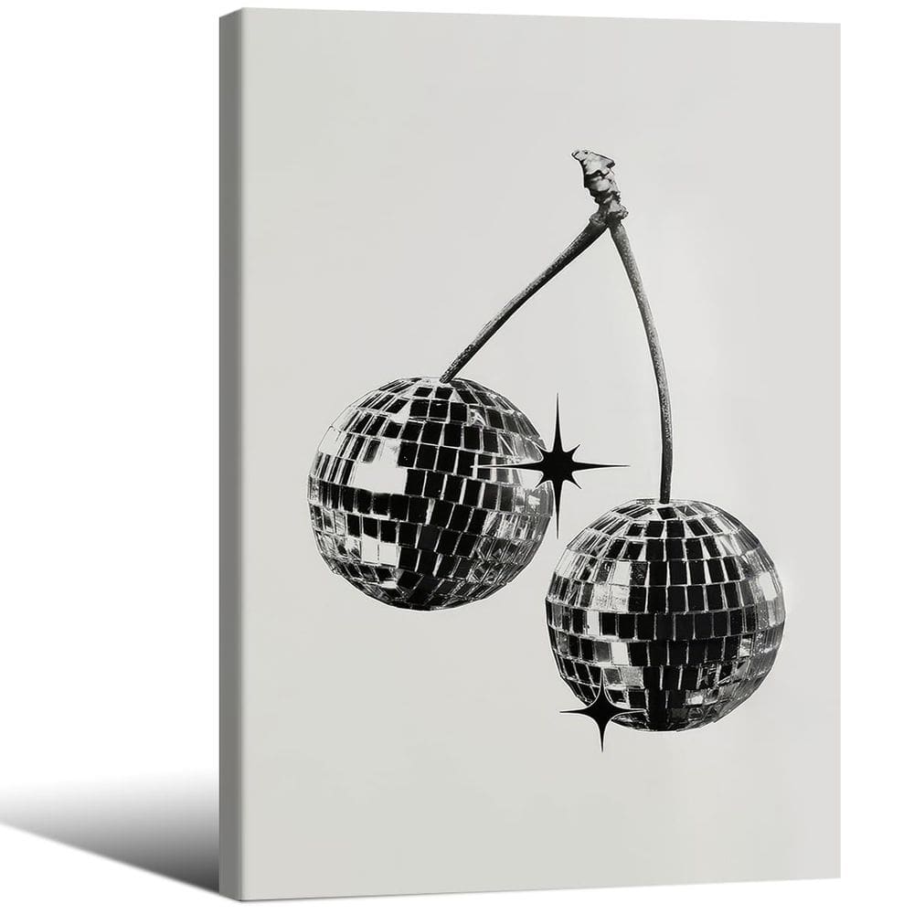 Pôster em tela de arte de parede Vintage Disco Ball 40x60cm