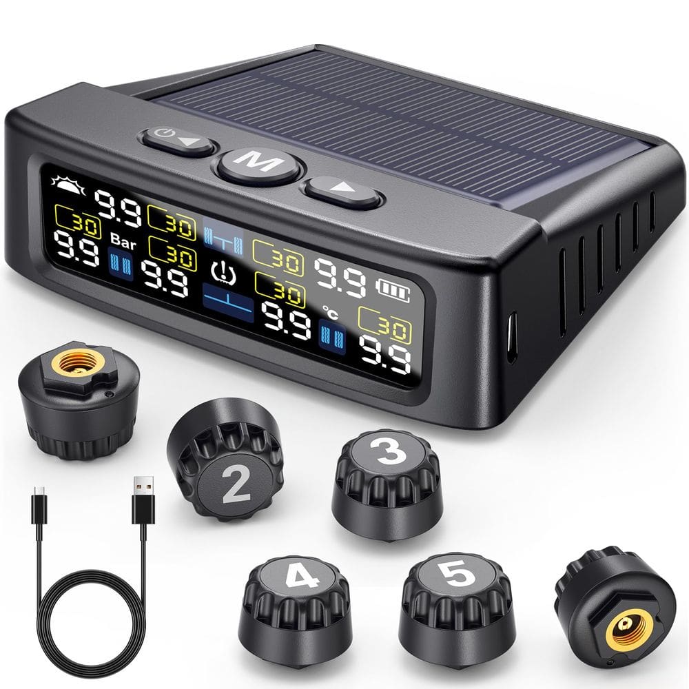 Sistema de monitoramento da pressão dos pneus GEARGO RV TPMS 6 Sensores