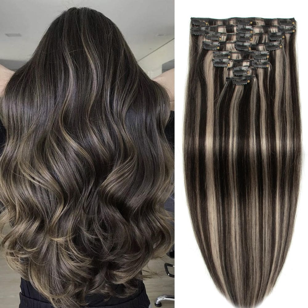 Extensões de cabelo Clip-in Doupor 100% Brazilian Remy Hair 100g