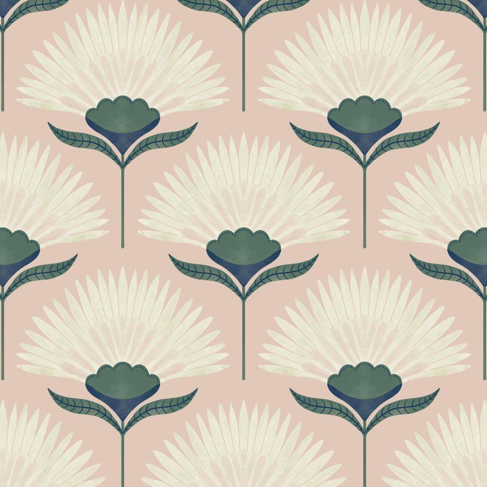 Papel de parede CiciWind Peel and Stick Pink Boho 44x1000cm