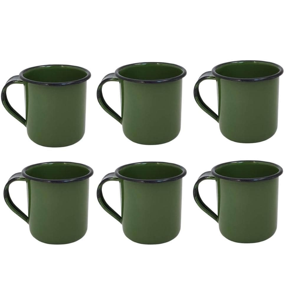 Jogo 6 Canecas Xícaras De 70ml Chá Café Esmaltadas Cozinha