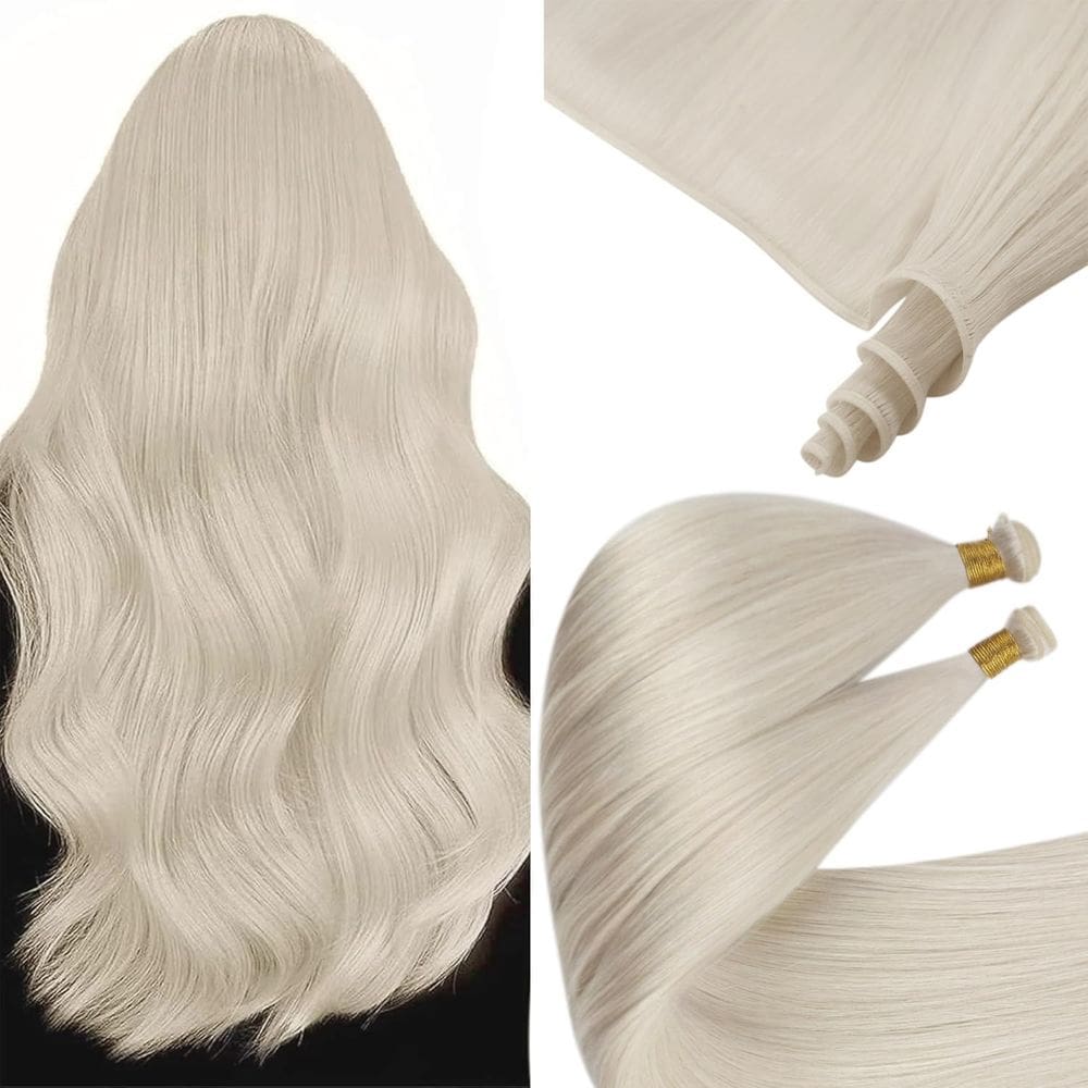 Extensões de cabelo Sunny Hair Genius Weft Platinum Blonde 14cm