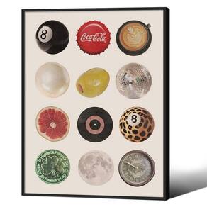 Pôster de arte de parede em tela Vintage Lucky 8 Ball Retro 30x40cm