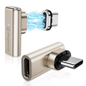 Adaptador Magtame Magnético de Ângulo Reto USB C 240W 40Gbps 4K