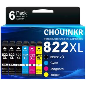 Cartuchos de tinta CHOUINKR 822XL remanufaturados para WF-3820