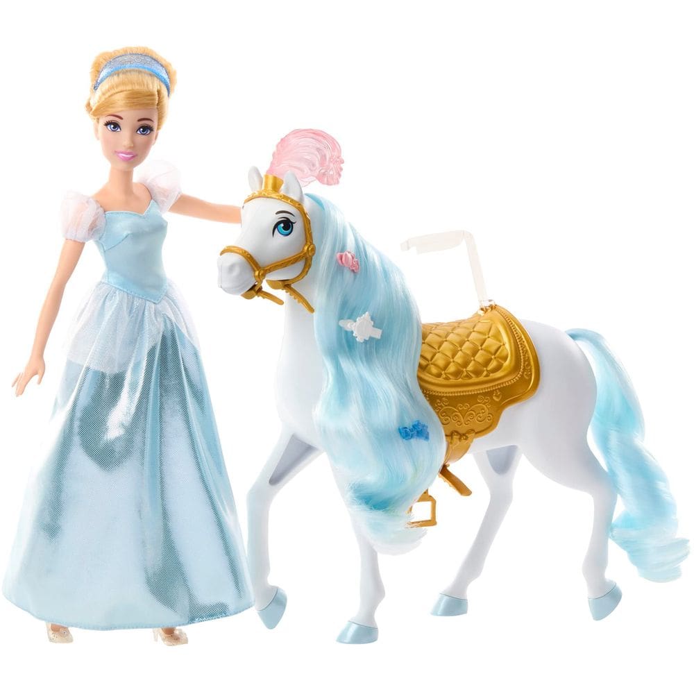 Boneca de moda Mattel Disney Princess Cinderella com cavalo
