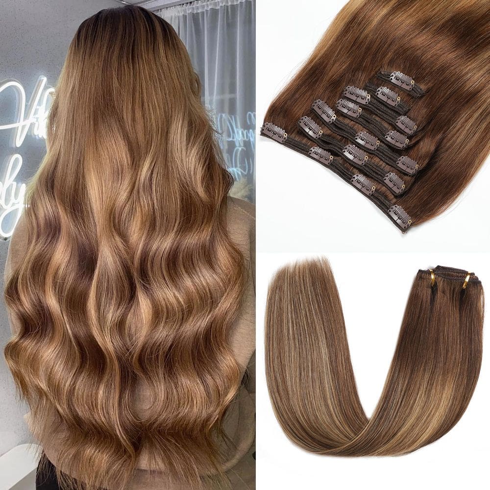 Clip in Hair Extensions Rimoss Real Human Hair 140 g 7 unidades