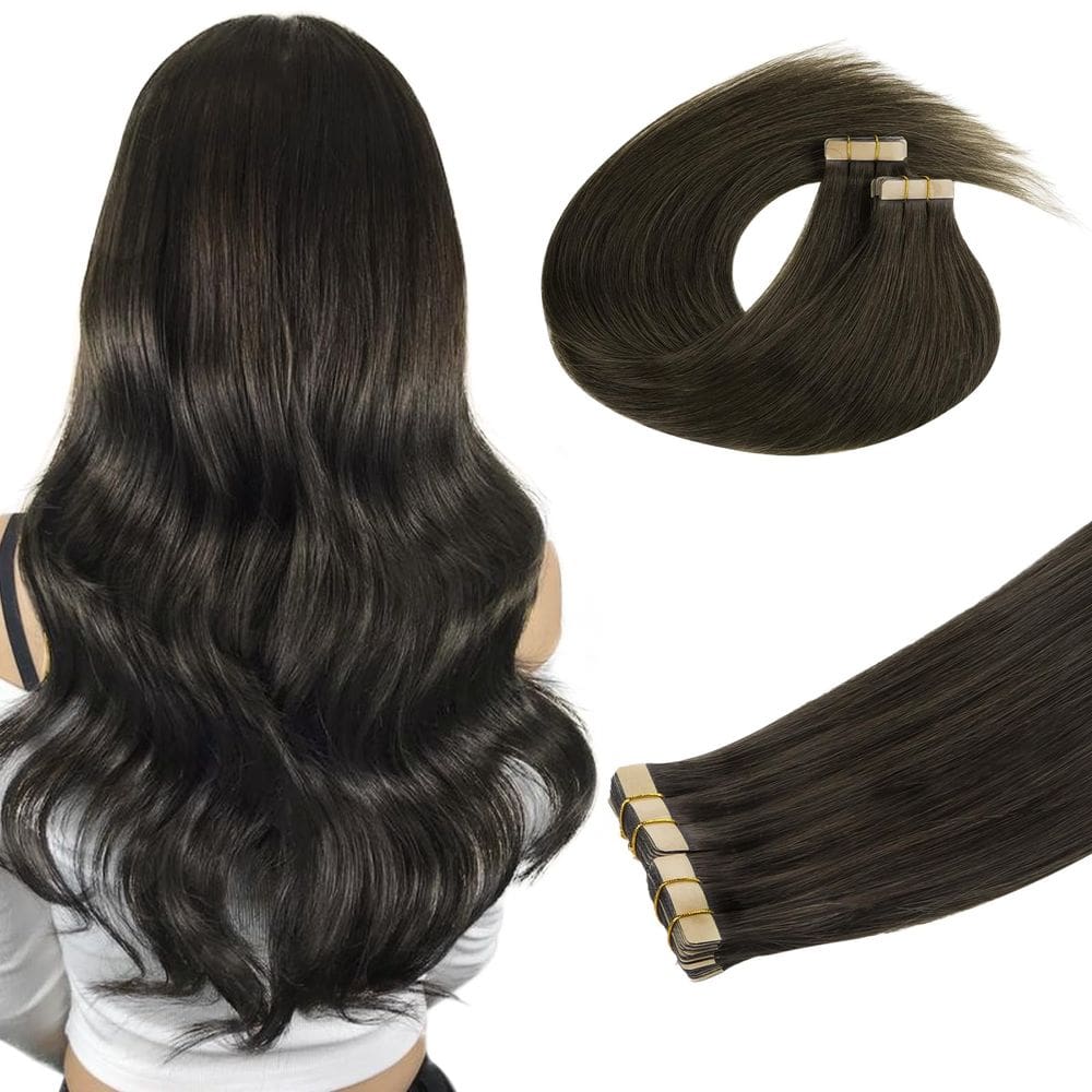 Extensões de cabelo DOORES Mocha Brown Real Human Hair 60g