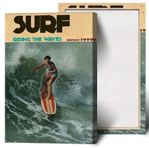 Pôsteres de revistas vintage de surf com arte de parede em tela 40x60cm