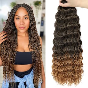Braiding Hair Eerya Long Curly 60 cm, 4 pacotes Deep Ocean Wave