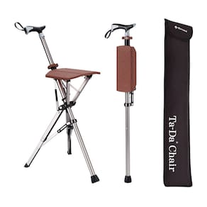 Cadeira dobrável com bastão de caminhada STEP2GOLD Ta-Da Cadeira 34,6 cm