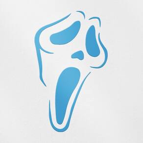 Adesivos e adesivos ANGDEST CLUB Scream Stencil (azul celeste)