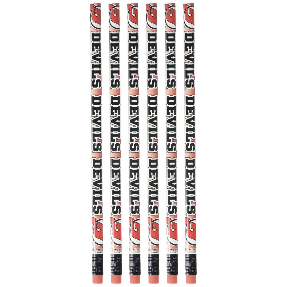 Lápis WinCraft NHL New Jersey Devils 15869051 (pacote com 6)
