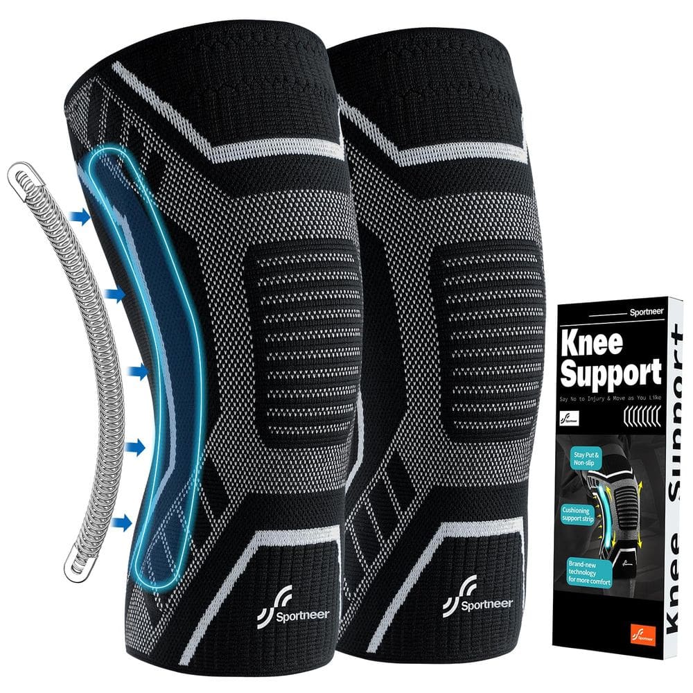 Joelheira Sportneer Copper Compression Manga Preta S