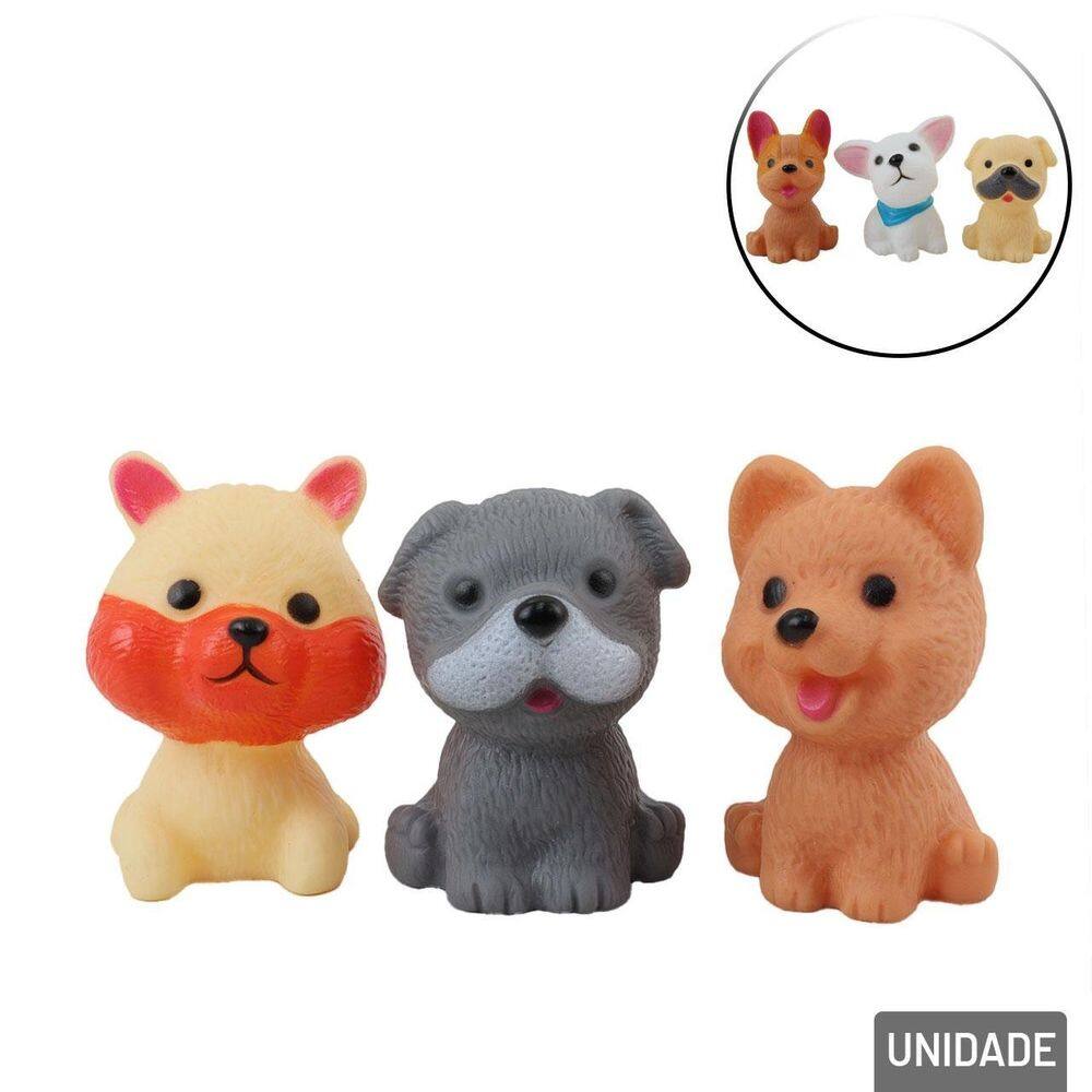 Cachorro de Vinil 3 Peças - Tudo em Caixa