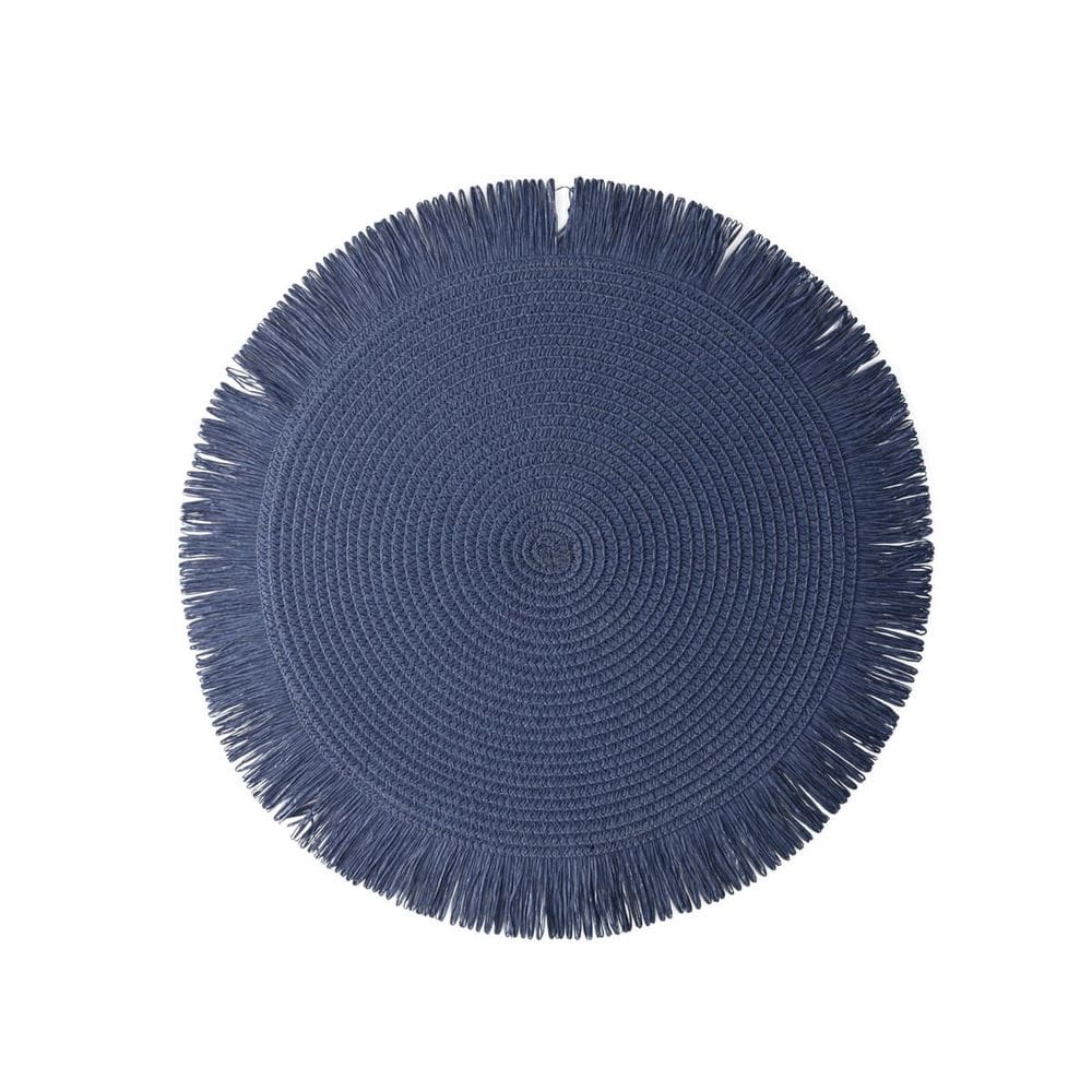 Conjunto 6 Lugares Americanos Azul Escuro Franjas | Wolff
