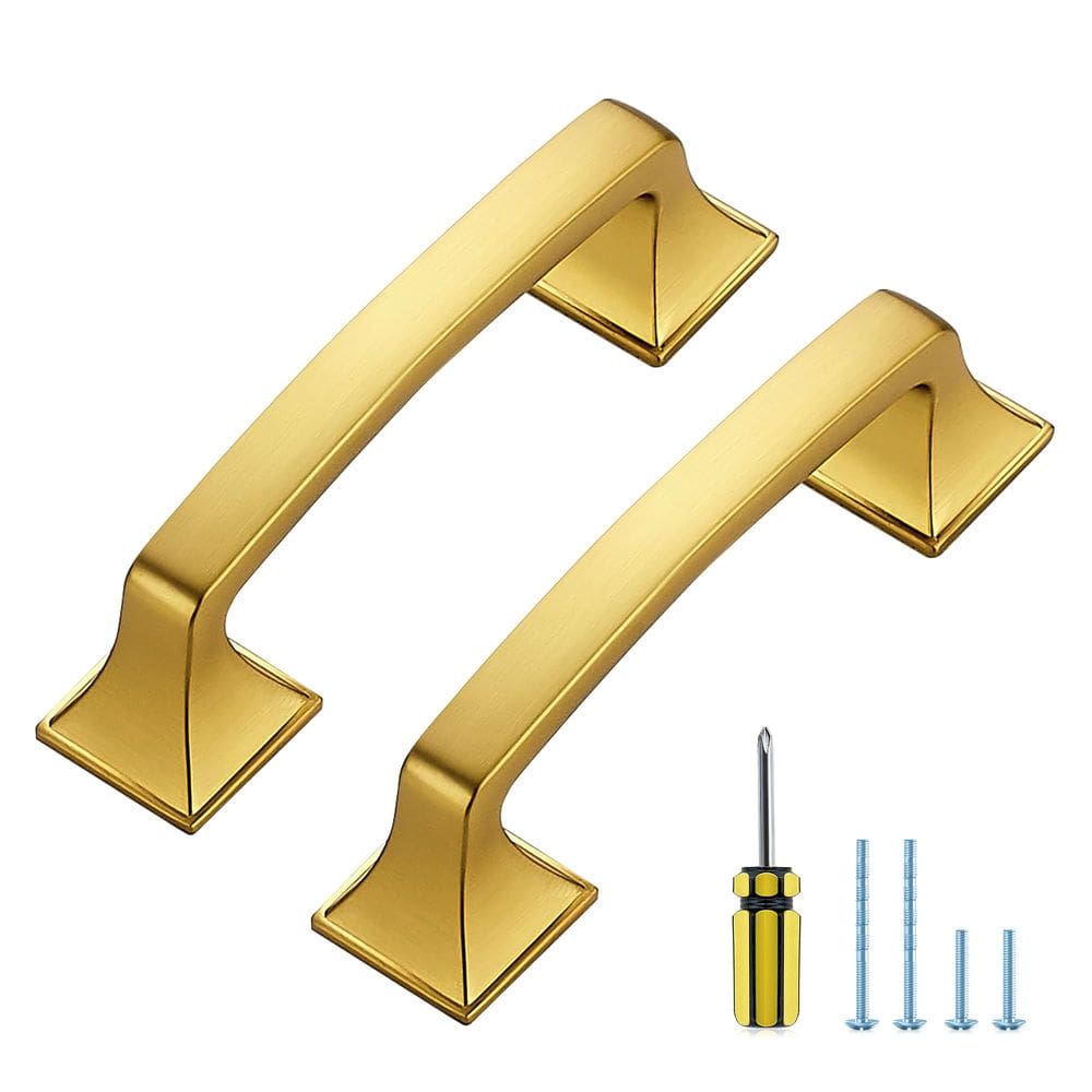 Alças de gabinete Ravinte Hardware Gold 76 mm Hole Centers 10P