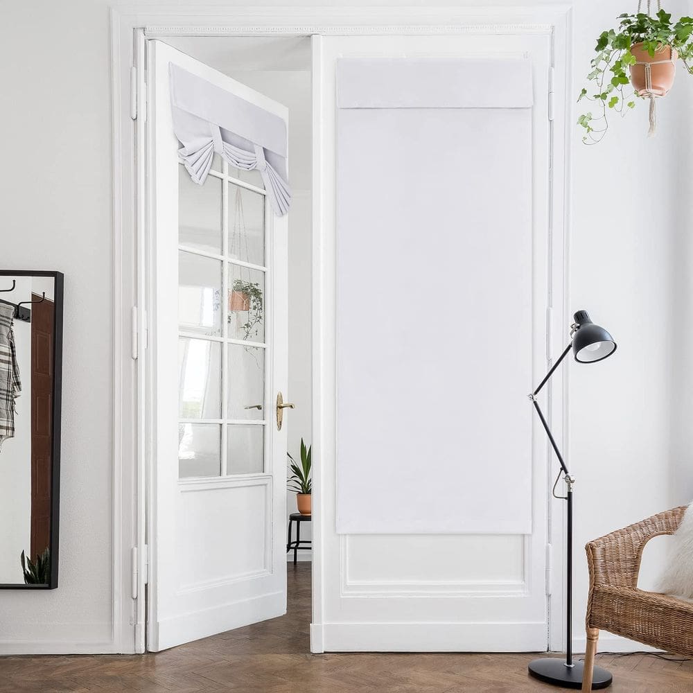 Cortinas HOMEIDEAS Blackout French Door 30x68cm Branco acinzentado