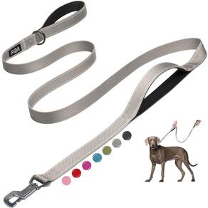 Coleira para cães Fida Heavy Duty 1,5 m com 2 alças acolchoadas para cães