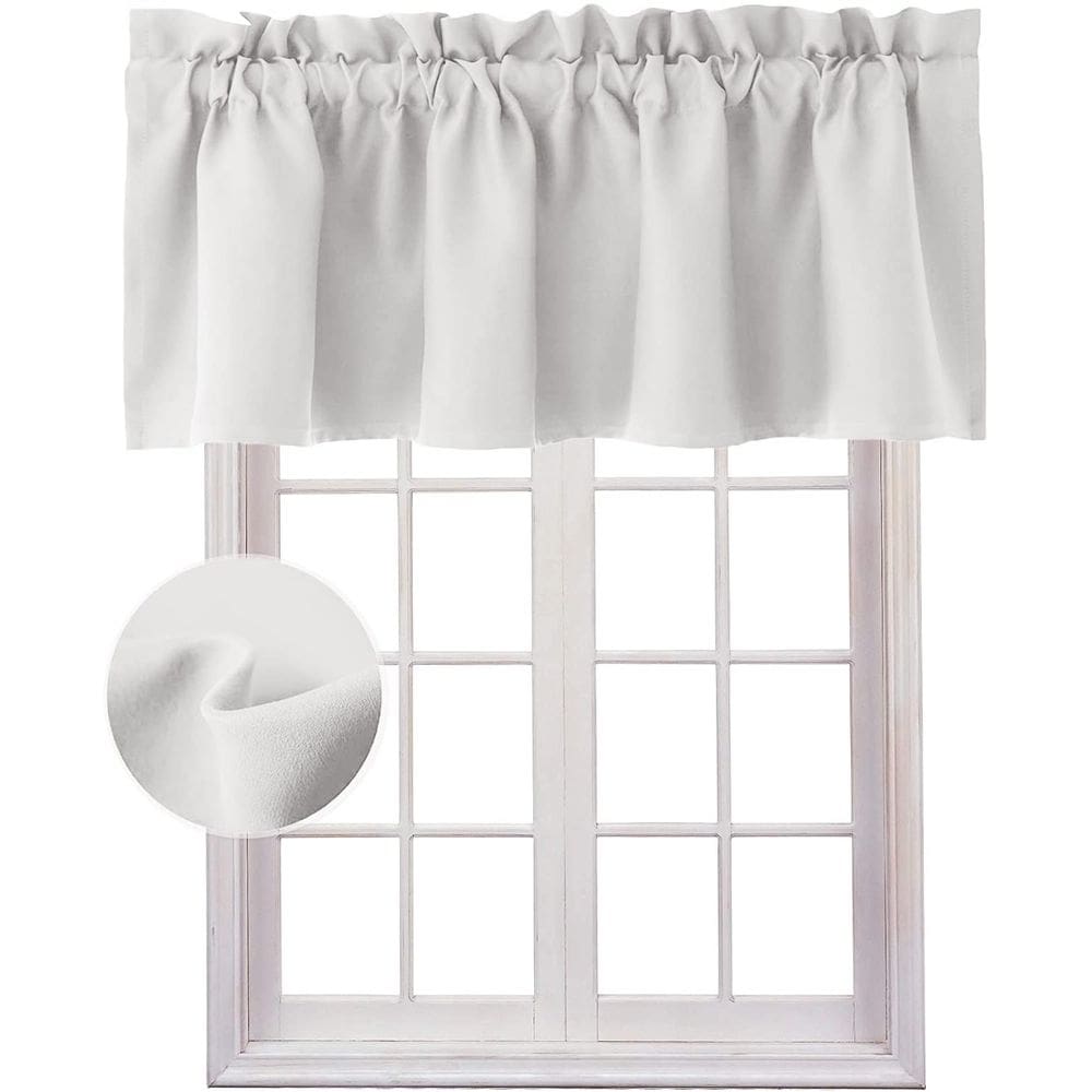 Cortinas Valance Hiasan Blackout com isolamento térmico em marfim