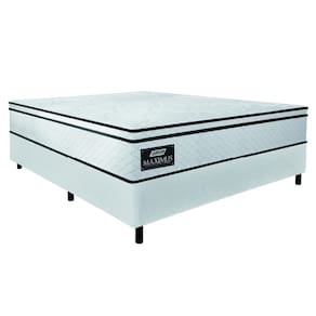 Cama Box Casal Queen Gazin Colchão Molas Ensacadas 158x198x62cm New Branco
