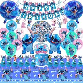 Conjunto de artigos de festa Cosershow Stitch Theme 103 unidades com banner