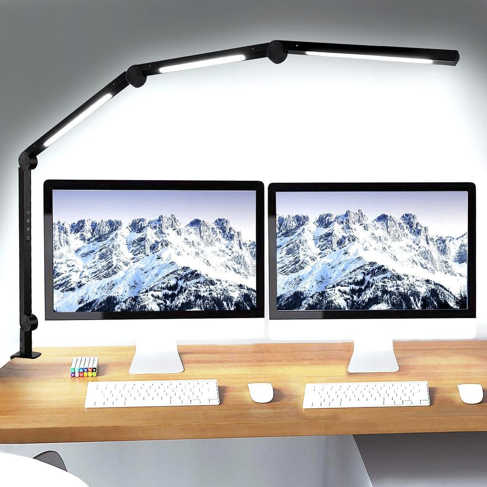 Lâmpada de mesa LED Vimeepro com braçadeira e braço flexível