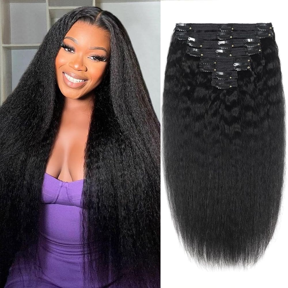 Clip in Hair Extensions Gampacy Real Human Hair 8 unidades 120 g
