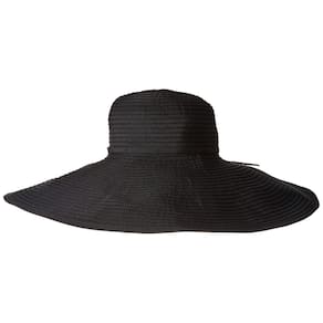 Sun Hat San Diego Hat Company feminina preta com aba de 18 cm