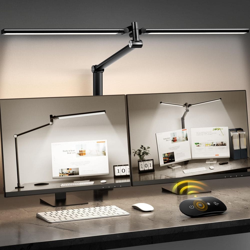 Lâmpada de mesa LED JELIMOV Eye Caring Architect Dual Screen
