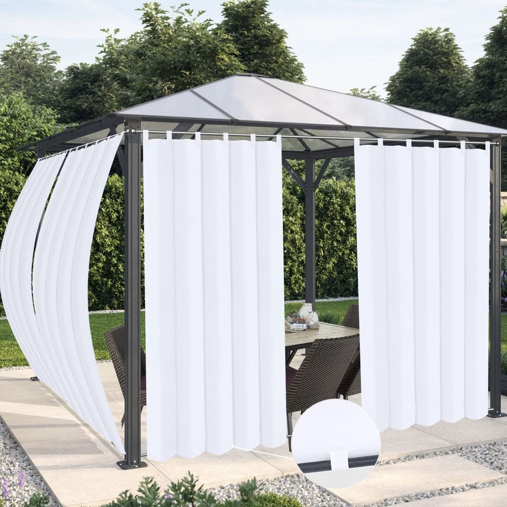 Cortinas externas OutdoorLines Waterproof 54x213cm brancas 2 painéis