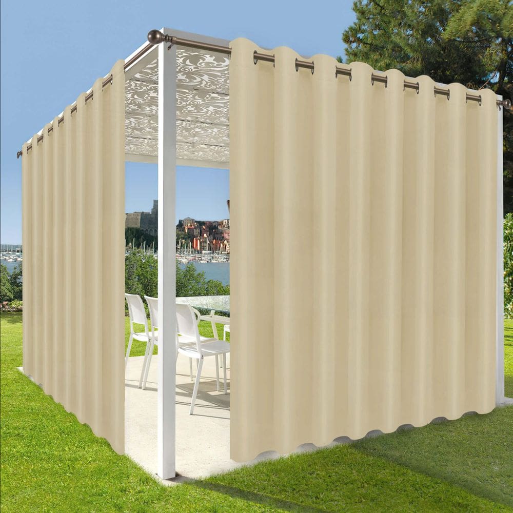 Cortina OutdoorLines impermeável para ambientes internos e externos 120 x 108 cm, bege