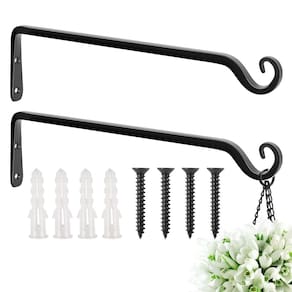 Suporte suspenso para plantas FEED GARDEN 38 cm, pacote com 2 unidades, metal forjado à mão