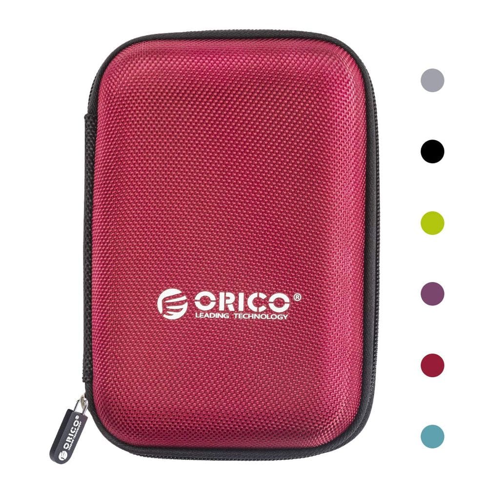 Estojo de disco rígido ORICO PHD-25 impermeável à prova de choque vermelho
